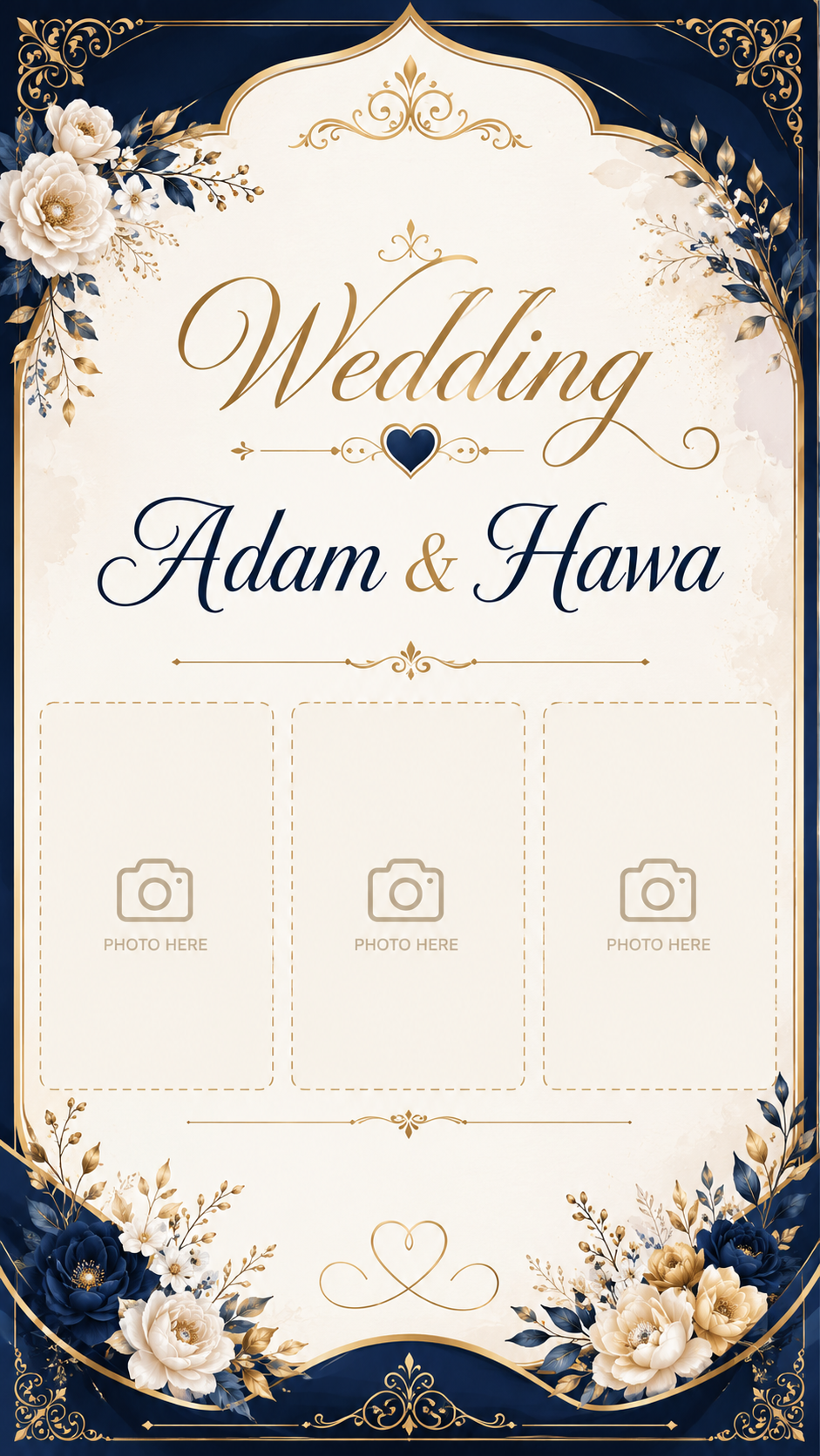 Frame wedding Triple Portrait Momenta